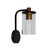 Industrial Cylindrical Black And Brass Wall Light E27 20W