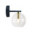 Elegant Clear Glass Wall Light With Brass Finish Lampholder E14 25W