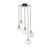 Elegant Clear Glass 5 Light Pendant With Brass Lampholders E14 25W