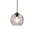 Clear Glass Pendant Light With Twist Textured Design E27 25W