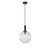 Clear Ribbed Glass Pendant Light E27 25W