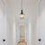 Clear Ribbed Glass Pendant Light E27 25W