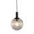 Clear Ribbed Glass Pendant Light E27 25W