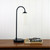 Matt Opal Glass Shade Table Lamp With Black Metalwork E27 20W