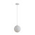 Sphere Opal Glass Shade Pendant Light With White Metalware E27 IP20 25W