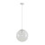 300mm Sphere Clear Glass Shade Pendant Light With White Metalware E27 IP20 25W