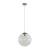 300mm Sphere Clear Glass Shade Pendant Light With Antique Brass Metalware E27 IP20 25W