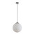 300mm Sphere Opal Glass Shade Pendant Light With Black Metalware E27 IP20 25W