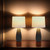 Two Ceramic Bedside/Table Lamps In Brown E14 40W