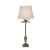 Palm Design Lamp Base In Antique Silver Finish