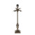 Palm Design Lamp Base In Antique Silver Finish
