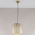 Drum Glass Shade Pendant Light With Zigzag Brass E27 40W