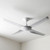 132cm 52-inch White DC Ceiling Fan Remote Control 4 Blade 26W