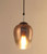 Elegant Wine Glass Pendant Light In Copper Finish With Black Suspension E27 72W