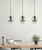 Elegant Wine Glass Pendant Light In Chrome Finish With Black Suspension E27 72W