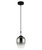 Elegant Wine Glass Pendant Light In Chrome Finish With Black Suspension E27 72W