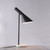 Black Angular Cone-shaped Desk Lamp With Marble Base E27 60W