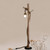 Rustic Design Floor Lamp With Timber Body And Metal Base In Black Finish E27 60W