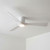 132cm 52-inch White DC Ceiling Fan With Light Hugger Remote Control 3 Blade 33W