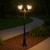 Solar Post Light With Two Inverted Curved Heads 700lm IP44 2350mm