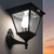 Solar Pillar Wall Light In Black With Infrared Sensor 6.2W Vivid White