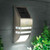 Steel Solar Wall Light Cool White Stainless In Silver With Infrared Sensor