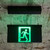 2W Emergency Exit Sign Industrial Strength LED 24m Suspended 2 Hours Black Maintained