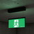2W Emergency Exit Sign Industrial Strength LED 24m Suspended 2 Hours Black Trim Maintained
