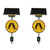 Solar Pedestrian Lights Pair Wireless Units Vandal Proof IP67 IK10