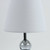 Set of 2 Touch Bedside or Table Lamps Chrome Metal Base and White Fabric Shade E27 60W