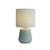 Touch Bedside/Table Lamp Made With Metal Base and Fabric Shade In Green E27 60W