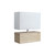 White Fabric Shade Bedside/Table Lamp With Rubber Wood Base E27 60W