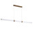LED Pendant Light Bronze Ribbed Acrylic 154cm CTS Tri-CCT 30W 3100lm Dimmable