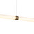 LED Pendant Light Bronze Ribbed Acrylic 154cm CTS Tri-CCT 30W 3100lm Dimmable
