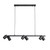 Black Pendant 6 Light 90cm GU10 IP44 35W