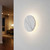 Round Backlit LED Wall Light Grey Marble Tri-CCT 875lm 8W Dimmable 20cm