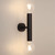 Wall Vanity Light Black Dual E27 60W Flexible Mount
