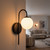 Wall Vanity Light Modern Style Black G9 4W IP44 12cm