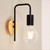 Wall Light Black Timber Mount E27 60W