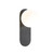 Wall Vanity Light Black Metal Opal Glass G9 4W IP44