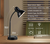 Gooseneck Desk Lamp Black Metal E27 60W
