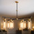 Pendant Light 8 Light Black With Gold Highlights E27 60W 115cm