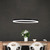 Pendant Light Black Metal Ring 60cm Tri-CCT 24W 1200lm IP20
