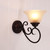 Wall Light Bronze Frosted Glass E27 60W 19cm