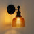 Wall Light Black Amber Glass E27 60W 145mm