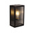 Wall Light Black Reeded Glass E27 60W IP44