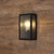 Wall Light Black Reeded Glass E27 60W IP44