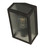 Wall Light Black Reeded Glass E27 60W IP44