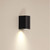 Wall Light Black Aluminium GU10 35W IP54 Soft Curve Down