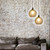 Pendant Light Antique Brass Diamond Patterned Glass 25cm E27 60W